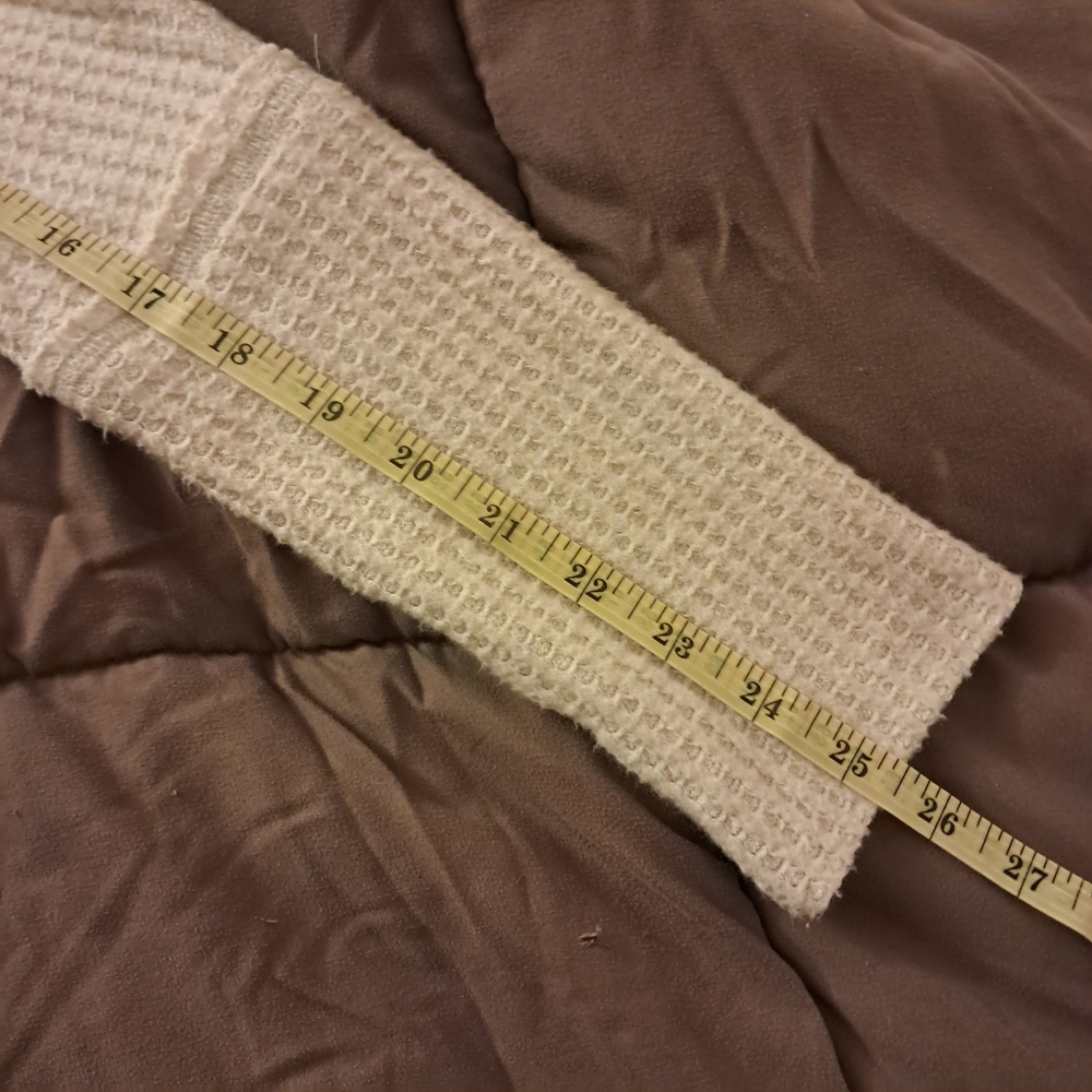 We The Free Sweater Women's Medium M Cream Waffle Cowl Neck Oversized Cozy - Picture 11 of 12